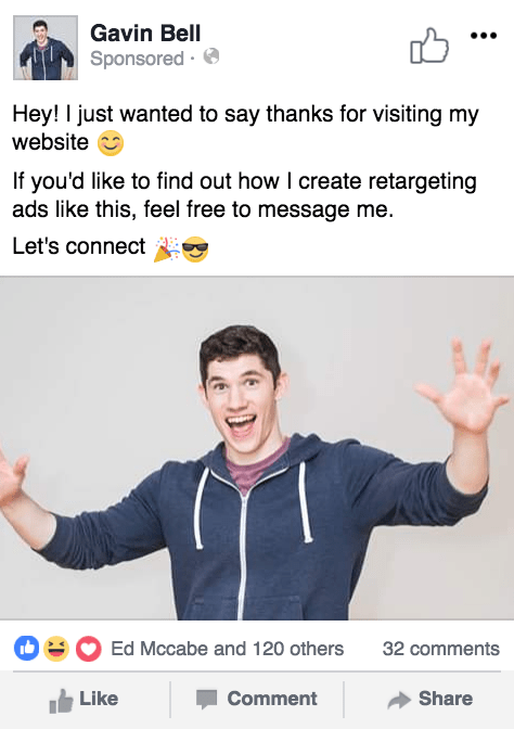Facebook retargeting ad